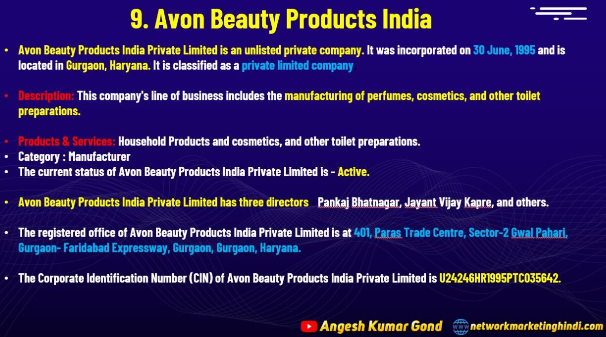 9. Avon Beauty Products India-min